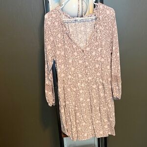 Wallflower Blush Floral Long Sleeve Dress